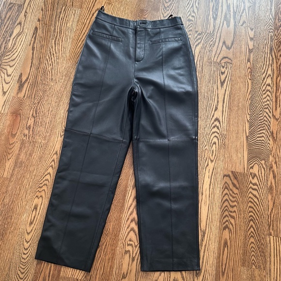 TED BAKER Genuine Leather Pants NEW WITHOUT TAGS SIZE 2 - Picture 3 of 15